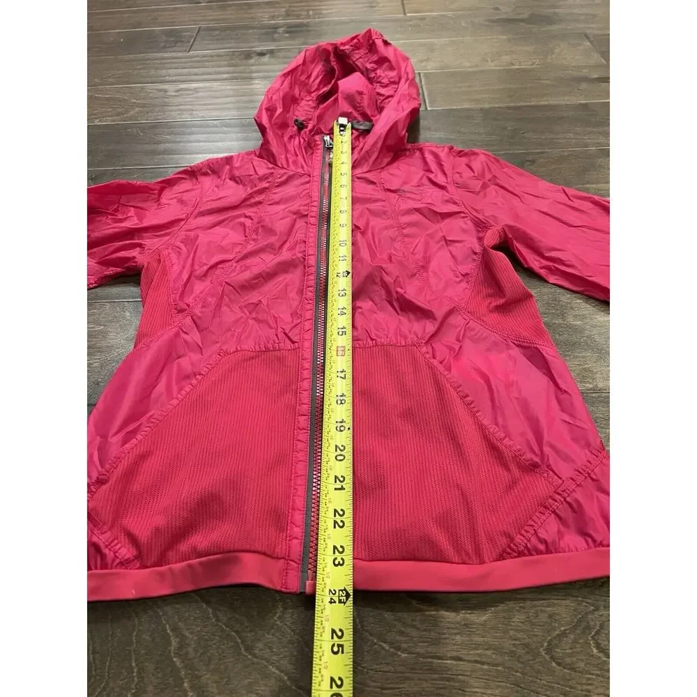 Lole Womens Pink Full Zip Hooded Water Repellent Raincoat Jacket Size XS 2-4 - Picture 9 of 10